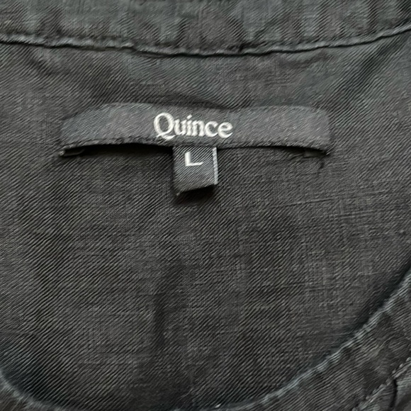 Quince Black Linen Sleeveless Shift Dress Size L - Picture 5 of 8